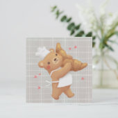 ベーカーのテディとクロワッサン サンキューカード (スタンド正面)