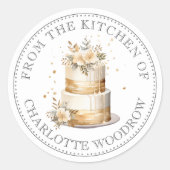 ベーカーのフードラベルシールのキッチンから ラウンドシール (正面)