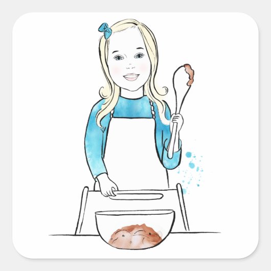 ベーカーのベビーステッカー スクエアシール (正面)