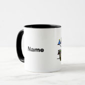 ベーカーのベーカリーカウンターのパーソナライズ名マグカップ マグカップ (正面左)
