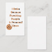 ベーカーのユーモア：人を殴るので私は焼く 名刺 (正面/裏面)