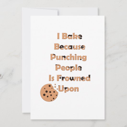ベーカーのユーモア：人を殴るので私は焼く 招待状 (正面)