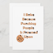 ベーカーのユーモア：人を殴るので私は焼く 招待状 (正面/裏面)