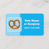 ベーカーまたはイベントカテラープレッツェルまたはロゴ&QR 名刺 (正面)