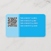 ベーカーまたはイベントカテラープレッツェルまたはロゴ&QR 名刺 (裏面)