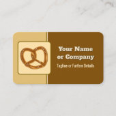 ベーカーまたはイベントカテラープレッツェルまたはロゴ&QR 名刺 (正面)