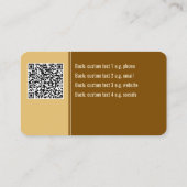 ベーカーまたはイベントカテラープレッツェルまたはロゴ&QR 名刺 (裏面)