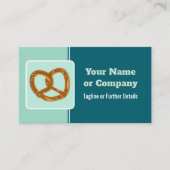 ベーカーまたはイベントカテラープレッツェルまたはロゴ&QR 名刺 (正面)