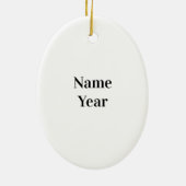 ベーカーまたはシェフシルエットクリスマスオーナメント セラミックオーナメント (裏面)