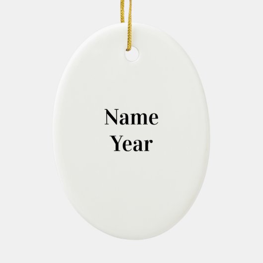 ベーカーまたはシェフシルエットクリスマスオーナメント セラミックオーナメント (裏面)