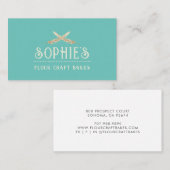 ベーカーエレガントロゴターコイズ名刺 名刺 (正面/裏面)