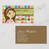 ベーカーカップケーキベーカリースイートトリーツ名刺 名刺 (正面/裏面)
