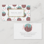 ベーカーケーキポップハートスプリンクルズケーキデコレーター 名刺 (正面/裏面)