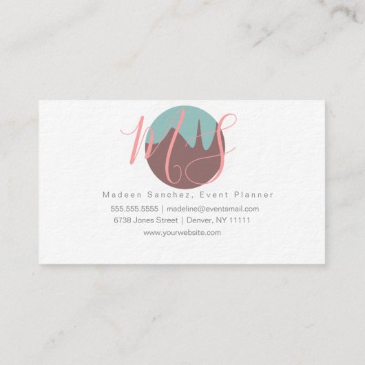 ベーカーケーキポップハートスプリンクルズケーキデコレーター 名刺 (裏面)