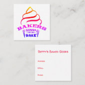 ベーカーズが焼く スクエア名刺 (正面/裏面)