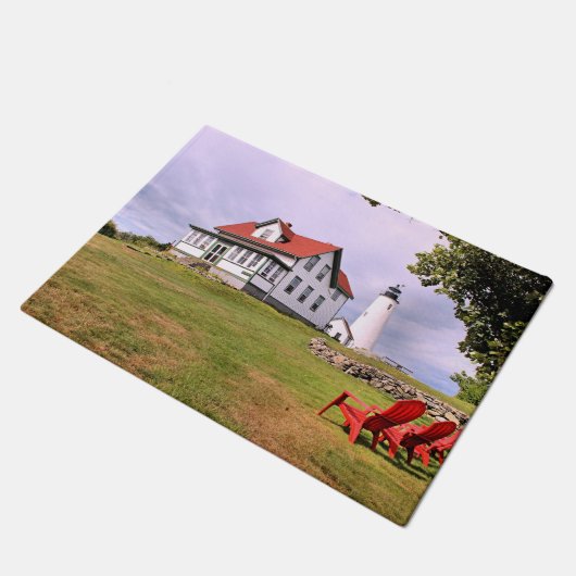 ベーカーズアイランドライトハウス，マサチューセッツ州ドアマット ドアマット (アングル)