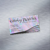 ベーカーズウィスク |虹色ホログラフィック背景 マグネット名刺 (インサイチュ)