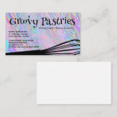 ベーカーズウィスク |虹色ホログラフィック背景 名刺 (正面/裏面)