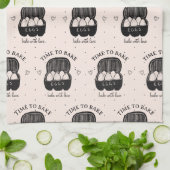 ベーカーズキッチンを焼くかわいい時間 キッチンタオル (折り畳み)