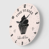 ベーカーズキッチンを焼くかわいい時間 ラージ壁時計 (傾斜)