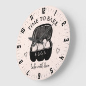 ベーカーズキッチンを焼くかわいい時間 ラージ壁時計 (傾斜)