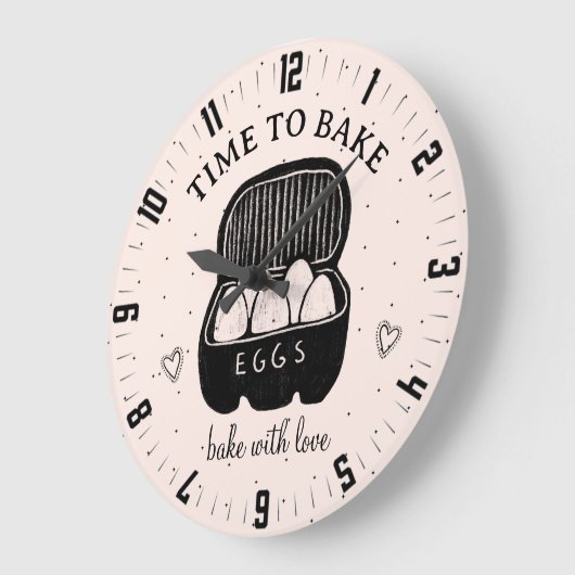 ベーカーズキッチンを焼くかわいい時間 ラージ壁時計 (傾斜)