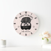 ベーカーズキッチンを焼くかわいい時間 ラージ壁時計 (ホーム)