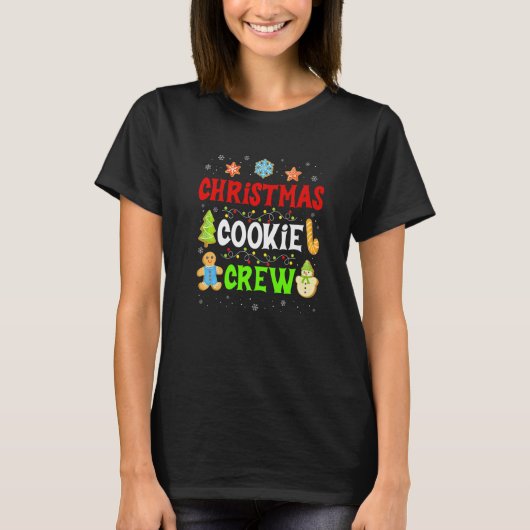 ベーカーズクリスマスクッキークルー家族ベーキングチームホー Tシャツ (正面)
