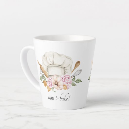 ベーカーズツールを焼く時間ラテマグカップ カフェラテマグ (左アングル)