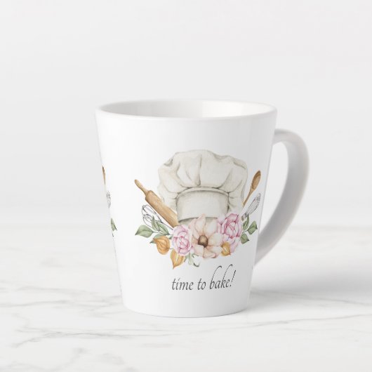 ベーカーズツールを焼く時間ラテマグカップ カフェラテマグ (右アングル)