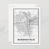 ベーカーズフィールドの地図 シーズンポストカード (正面/裏面)