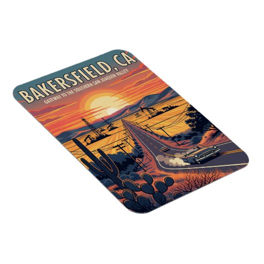 ベーカーズフィールドカリフォルニアセントラルバレー マグネット (右側)