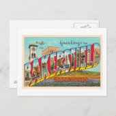 ベーカーズフィールドカリフォルニアCAラージレター ポストカード (正面/裏面)