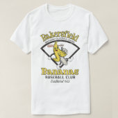 ベーカーズフィールドバナナスマイナーリーグレトロ野球テ Tシャツ (デザイン正面)