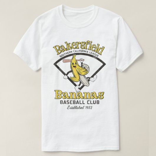 ベーカーズフィールドバナナスマイナーリーグレトロ野球テ Tシャツ (デザイン正面)