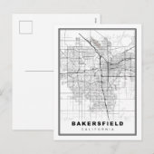 ベーカーズフィールド地図 シーズンポストカード (正面/裏面)