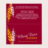ベーカーズ·ベーカリー·イヤーズ·レッド·イエロー·ビジネス·チラシ 名刺 (外部フラット)