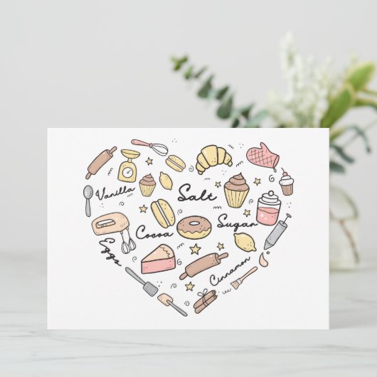 ベーカーハートおもしろいベーカリーベーキングパティシシェフ シーズンカード (スタンド正面)