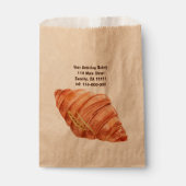 ベーカーパーソナライズされたベーカリービジネスロゴクロワッサン フェイバーバッグ (正面)