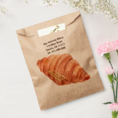 ベーカーパーソナライズされたベーカリービジネスロゴクロワッサン フェイバーバッグ (封をした状態)