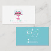 ベーカーベーカリーデコレータカップケーキのケーキスタンド 名刺 (正面/裏面)