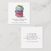 ベーカーベーカリーパティシシェフウォーターカラークッキー スクエア名刺 (正面/裏面)