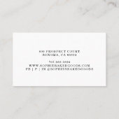 ベーカーベーカリーパティシシェフレッドロゴ名刺 名刺 (裏面)