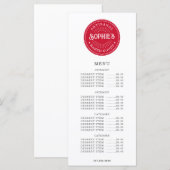 ベーカーベーカリーパティシシェフロゴケータリングフラットメニュー メニュー (正面/裏面)