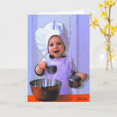 ベーカーボーイの誕生日カード カード (黄色い花)