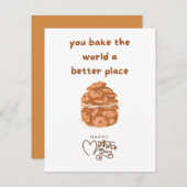 ベーカーマザーデイカード、ベーキングCookie シーズンカード (正面/裏面)