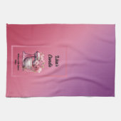ベーカー宮殿ピンクのバラへようこそ キッチンタオル (横)