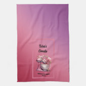 ベーカー宮殿ピンクのバラへようこそ キッチンタオル (縦)