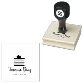 ベーカー層ケーキカップケーキロゴ ラバースタンプ (押印)