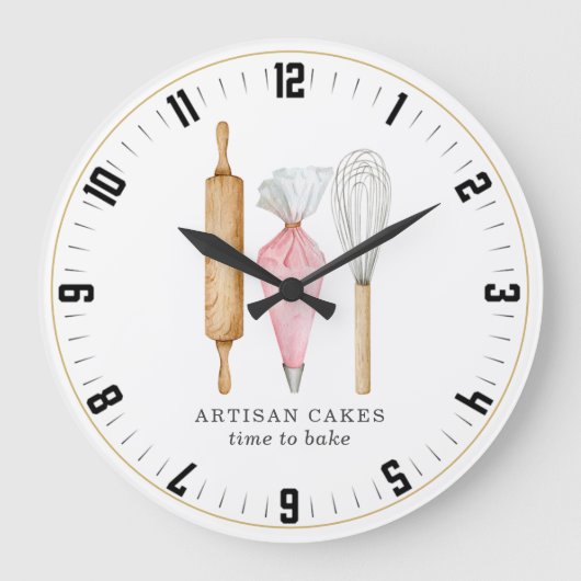 ベーカー菓子シェフが焼く時間 ラージ壁時計